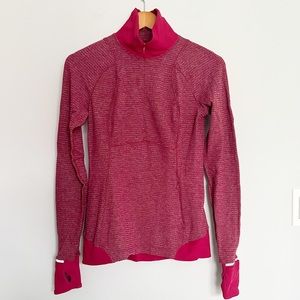 Lululemon Runderful 1/2 Zip Heathered Berry Rumble Bordeaux Drama Size 6